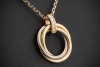 Cartier Trinity Collier Anhänger Mittleres Modell mit Diamanten Full Set 