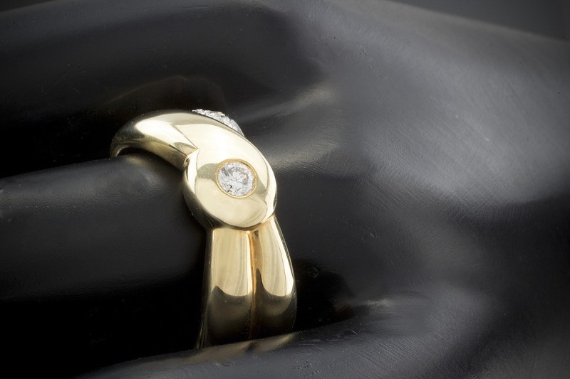 Brillantring Top Wesselton Brillanten Ring in 585er Gelbgold 