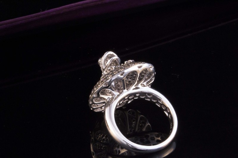 Tier Motiv FROSCH Ring mit 2,50 Ct Brillanten 750 Weißgold  