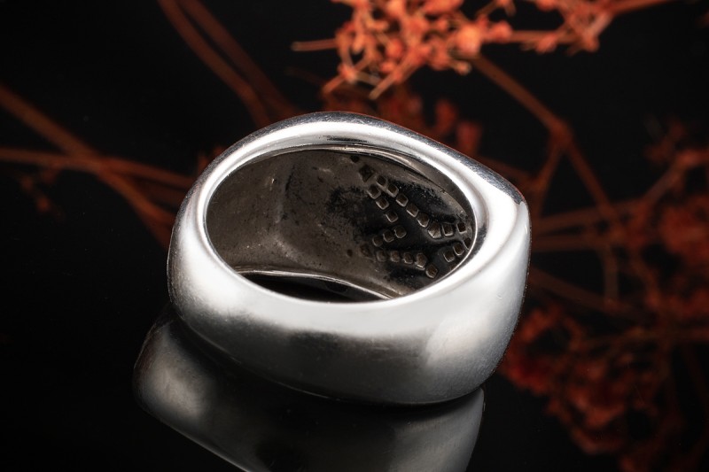 Mauboussin Paris Perlmutt Design Ring mit Diamant Stern in Weißgold 750 