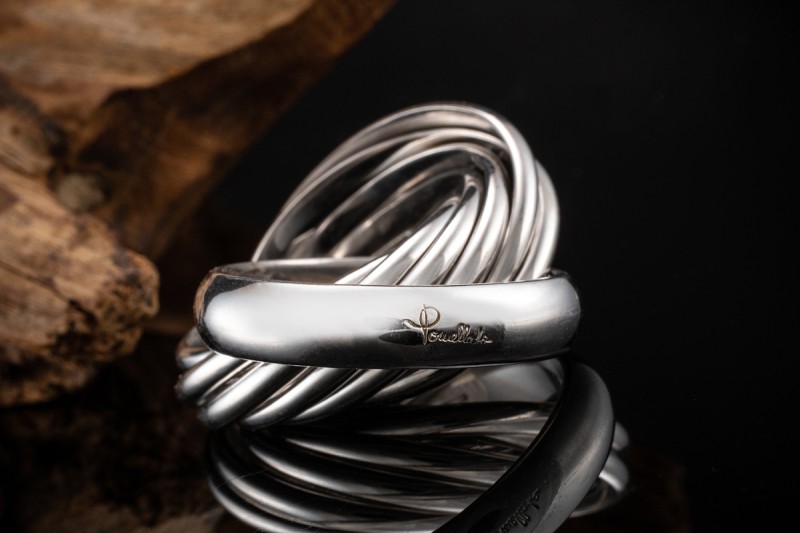 Pomellato Ring Spielring Milles Cercles 10 Ringe in 750er Weißgold 