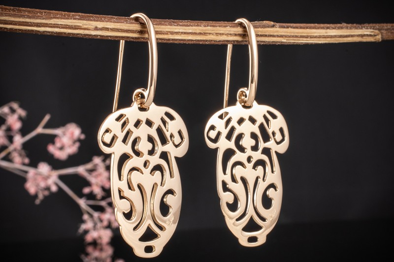 Pomellato Ming Set Collier Anhänger Ohrringe mit Diamanten 750er Rotgold 