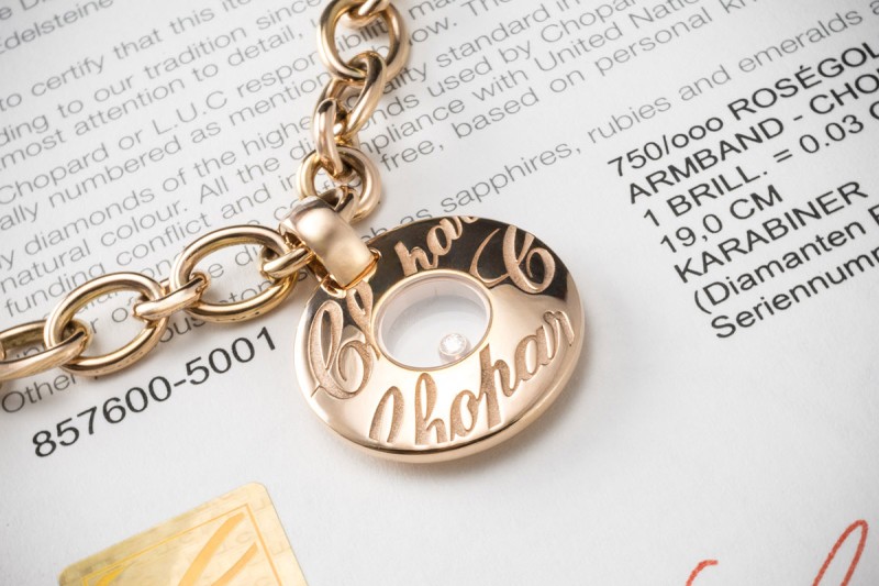 Chopard Armband Chopardissimo mit Diamanten Roségold 750 Gliederarmband 