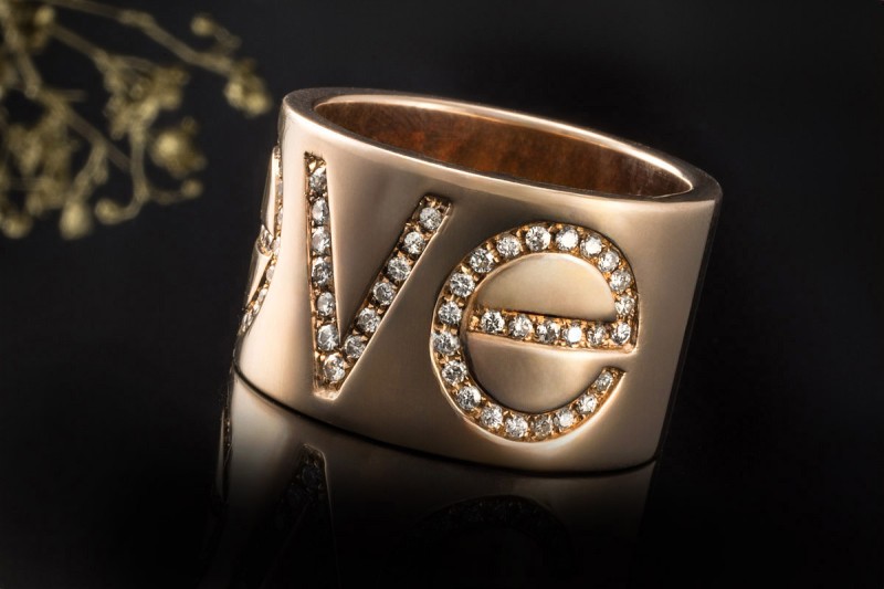 Cartier Love Ring XL Sondermodell mit Diamanten Größe 62 in Roségold 750 