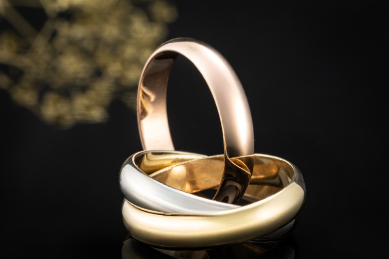 Trinity de Cartier Ring Vintage Modell Roségold Gelbgold Weißgold 750 