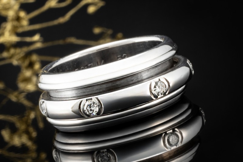 Piaget Ring Possession Drehring mit Diamanten massiv in 750er Weißgold 