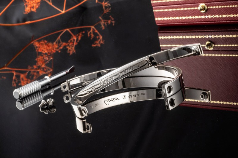 Cartier Love Armreif Armband Bracelet in 750er Weißgold Größe 21 cm OVP 