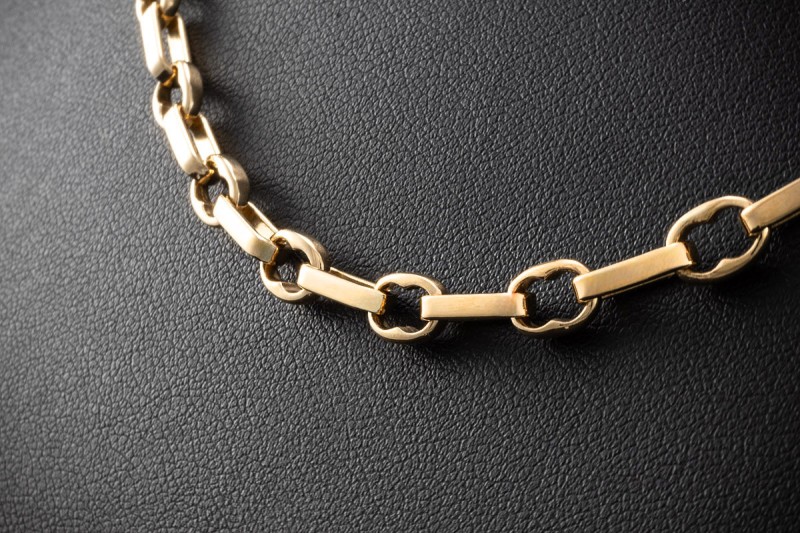 Cartier Collier Kette Vintage Gliederkette 50,5 cm in 750er Gelbgold 18k 