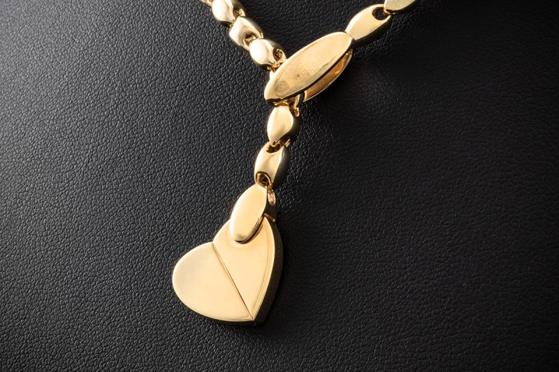 Piaget Collier Y-Kette Juliette Yin Yang Herz Diamanten in Gelbgold 750 