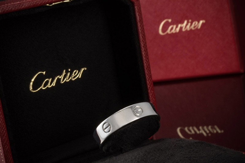 Cartier Love Ring klassisches Modell in 750er Weißgold Größe 72 OVP 