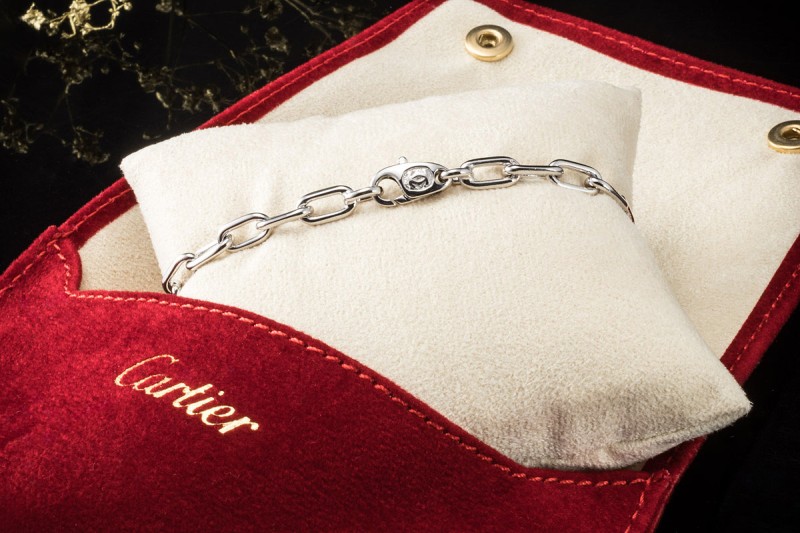 Cartier Armband Santos de Cartier Gliederarmband 18 cm in 750er Weißgold 