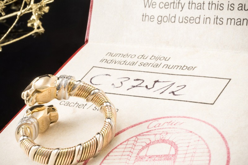 Cartier Ring Panthère de Cartier mit Diamanten Gold 750 Tricolor Full Set 