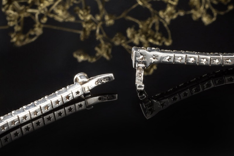 H.Stern Tennisarmband mit 2,62 Carat feurigen Diamanten in Weißgold 750 