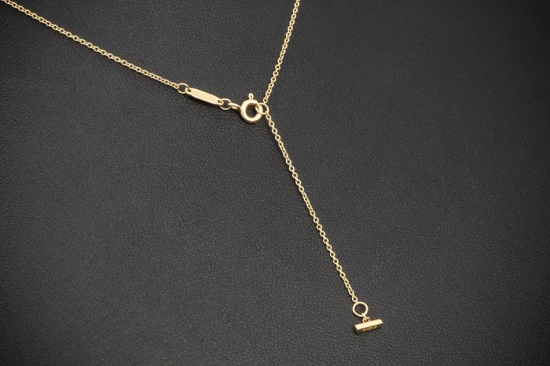 Tiffany & Co. T Smile Kette in 750er Gelbgold Collier mit Diamanten OVP 