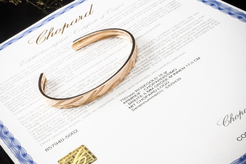 Chopard Armreif Chopardissimo Armspange Armband 17 cm M in Roségold 750 