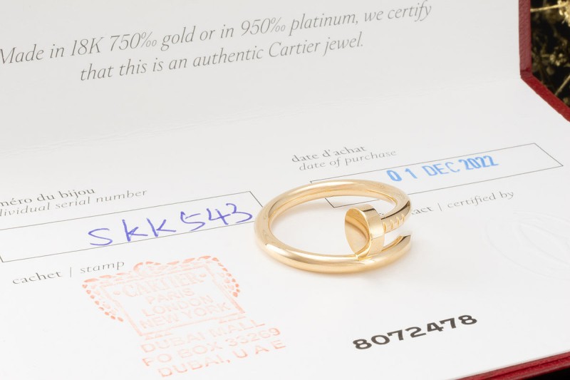 Cartier Juste un Clou Ring Klassisches Modell in 750er Gelbgold Full Set 