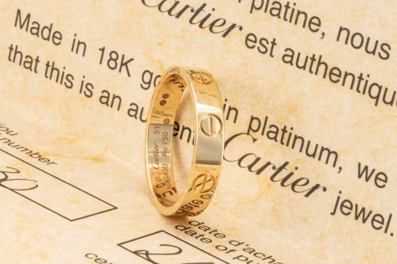 Cartier Love Ring Kleines Modell Massiv in 750er Gelbgold Größe 51 
