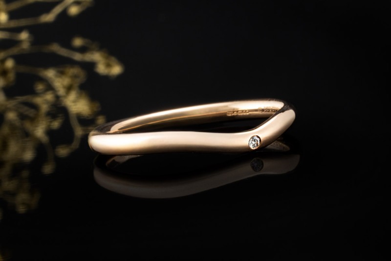 Tiffany & Co. Ring Elsa Peretti Solitär Trauring Diamant 750er Roségold 