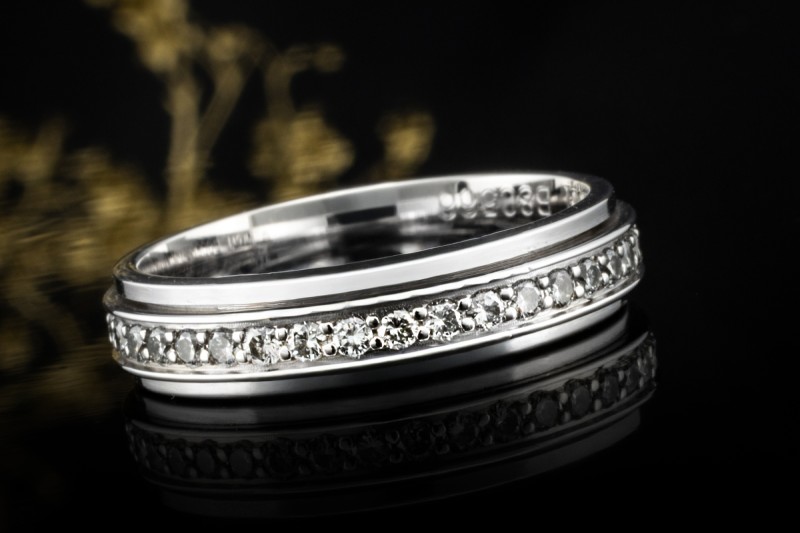 Piaget Possession Ring Drehring Memoire mit Diamanten in Weißgold Gr 56 