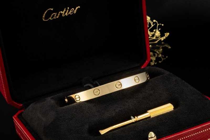 Cartier Love Armreif Armband Bracelet in 750er Gelbgold Gr. 17 Full Set 