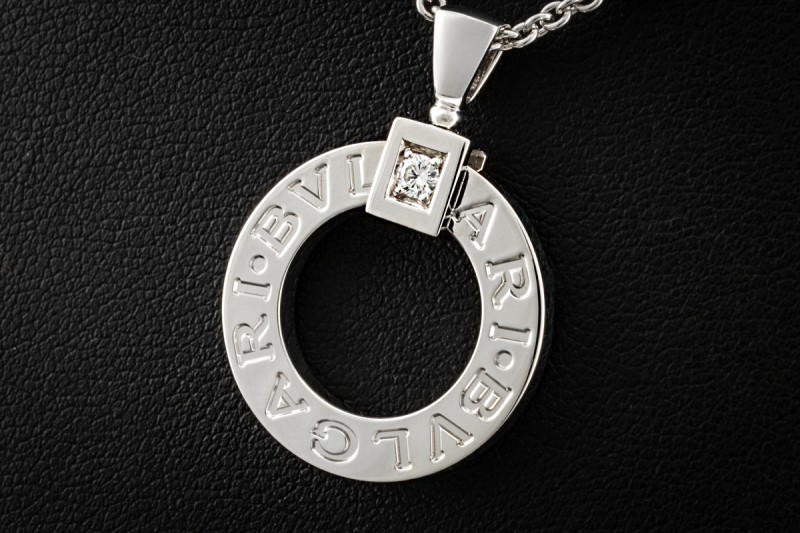 Bvlgari Bvlgari Halskette Collier Kette Anhänger Diamant 750er Weißgold 