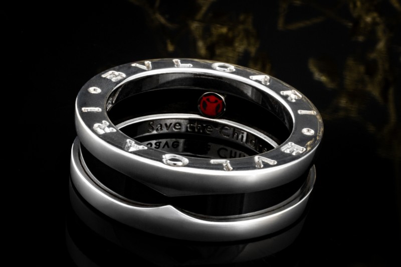 BVLGARI Ring B.zero1 Save the Children Keramik Schwarz Silber 925 Gr. 51 