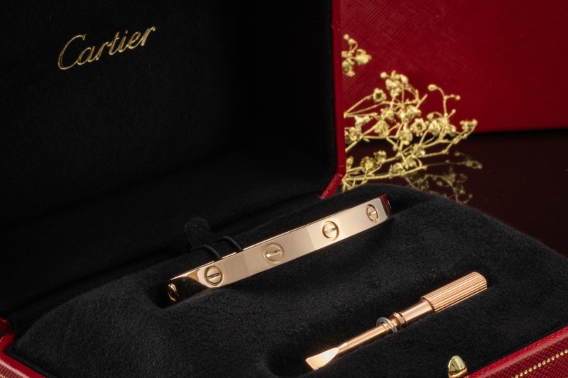 Cartier Love Armreif Klassisch Roségold 750 Bracelet Gr 17 Full Set OVP 