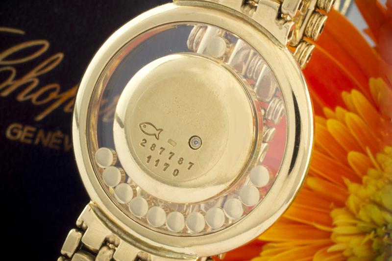 Seltene Chopard Happy Diamonds VollGold mit Brillanten 