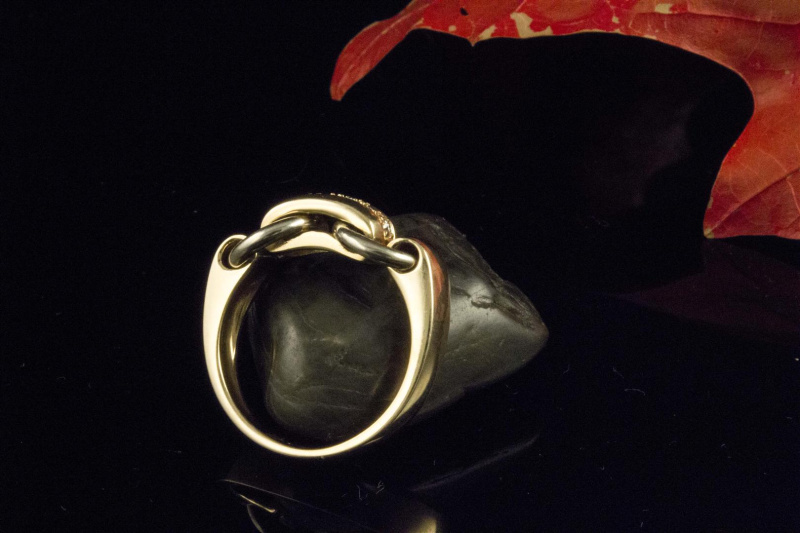Laudier Ring bewegl. Bicolor Gold Weißgold mit Brillanten 585  