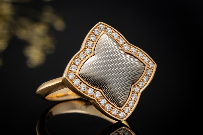 Victor Mayer Ring Eloise 150 x limitiert Diamanten Matt in Roségold 750 