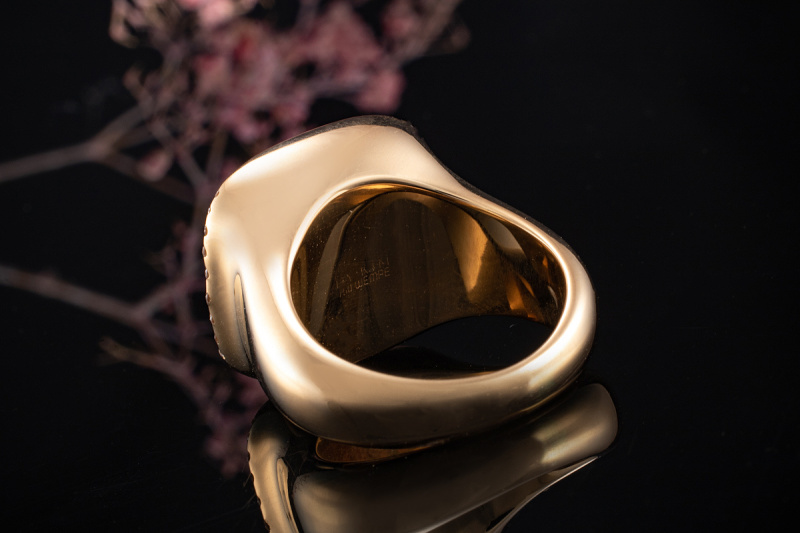 Wempe by Kim Ring Corolle mit Quarz und Diamanten 750er Rosegold Rotgold 