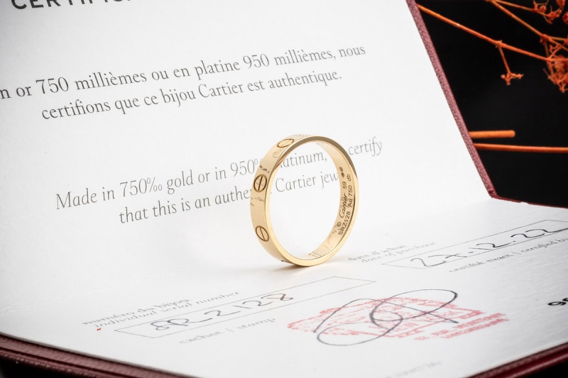 Cartier Love Ring Schmales Modell in Gelbgold 750 Trauring Größe 59 