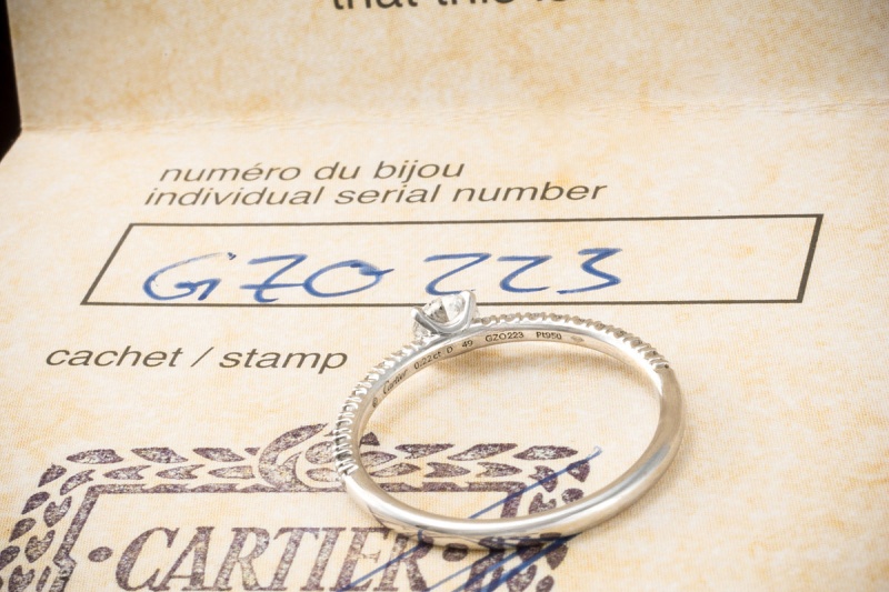 Etincelle de Cartier Ring Solitär Verlobungsring Diamanten Weißgold 750 