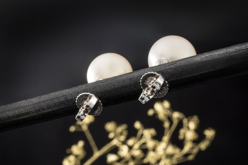 Tiffany & Co. Südsee Perlen Ohrstecker Signature 9,5-10 mm Weißgold 750 