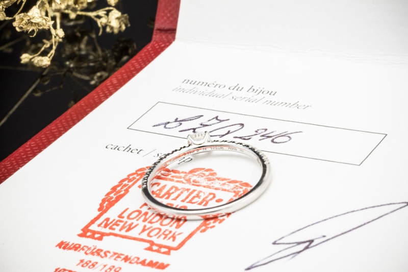 Etincelle de Cartier Ring Solitär Verlobungsring Diamanten 950er Platin 