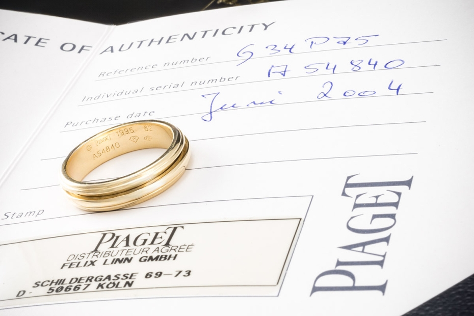 Piaget Ring Possession Drehring Klassisch in 750er Gelbgold Ringgröße 62 