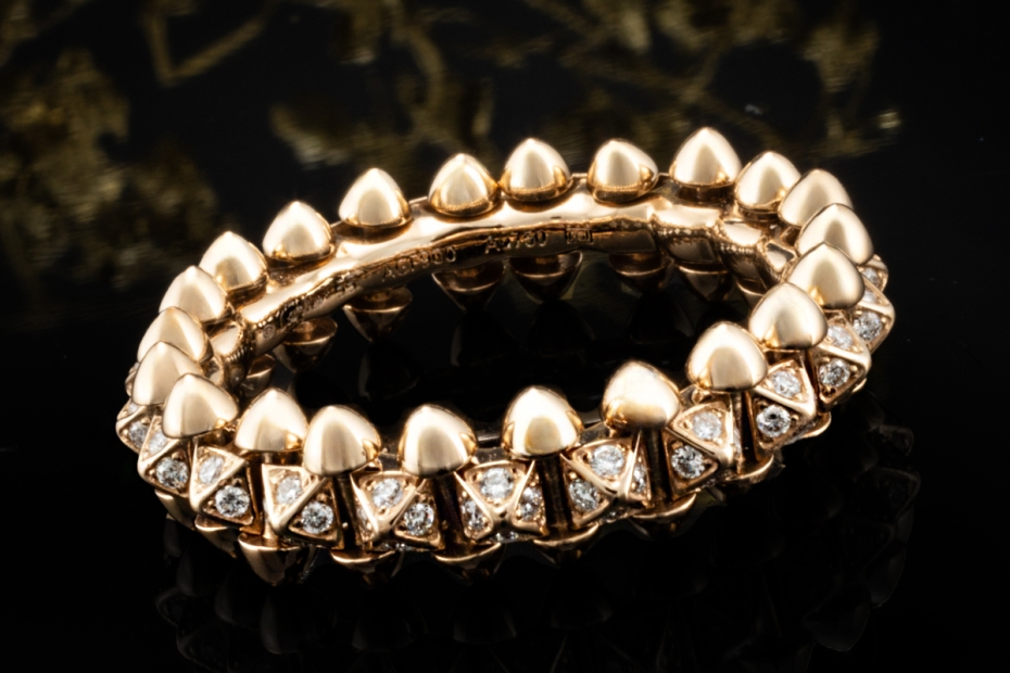 Clash de Cartier Ring Kleines Modell mit Diamanten in 750er Roségold 55 