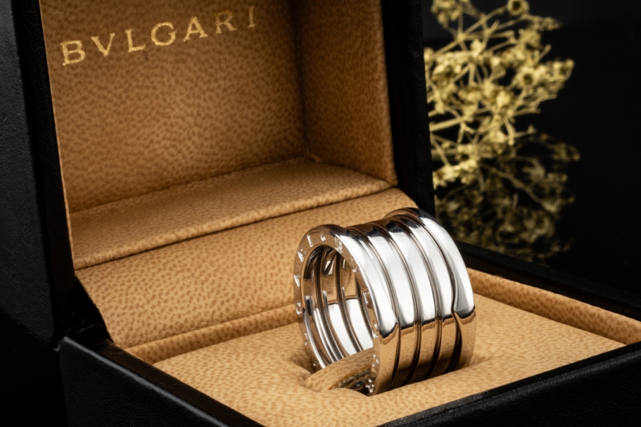 BVLGARI B.zero1 Ring 5-Band Modell in 750er Weißgold Neuwertig Größe 56 