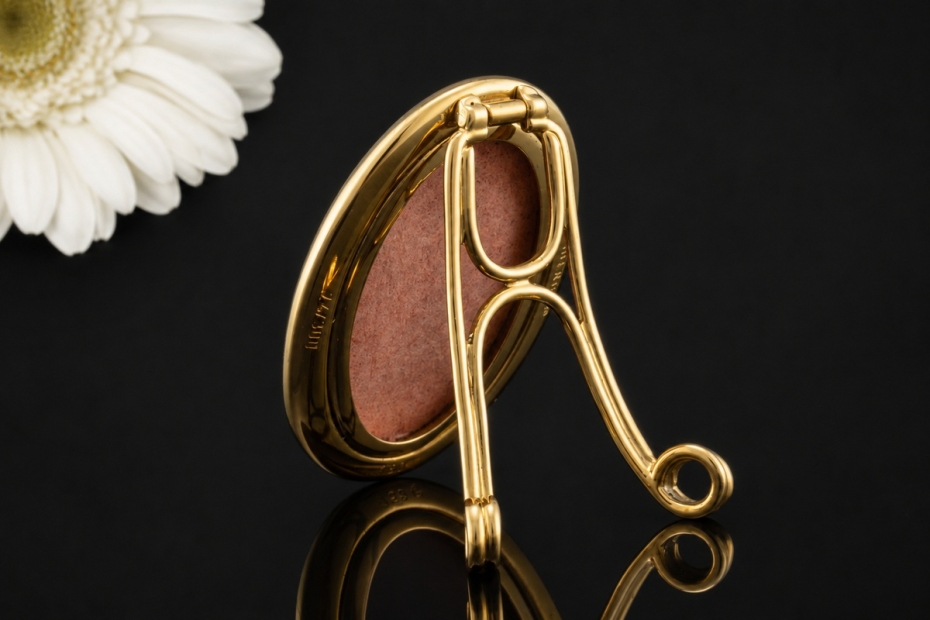 Fabergé Bilderrahmen Aufsteller mit Emaille Limitiert in 750er Gelbgold 