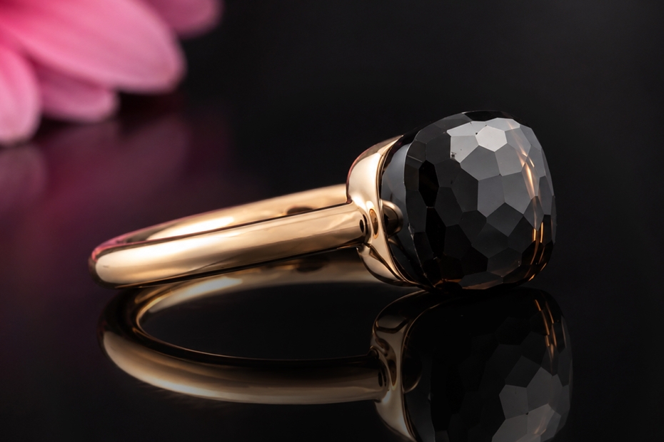 Pomellato Nudo Ring Classic Brauner Rauchquarz in Rosegold 750 Größe 66 