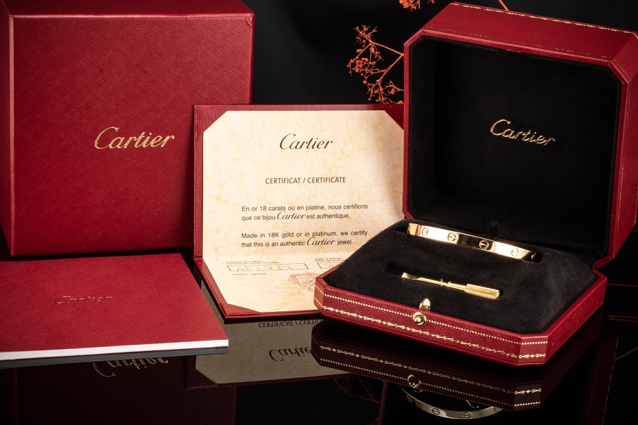 Cartier Love Armreif Armband Bracelet in 750er Gelbgold Gr. 19 Full Set 
