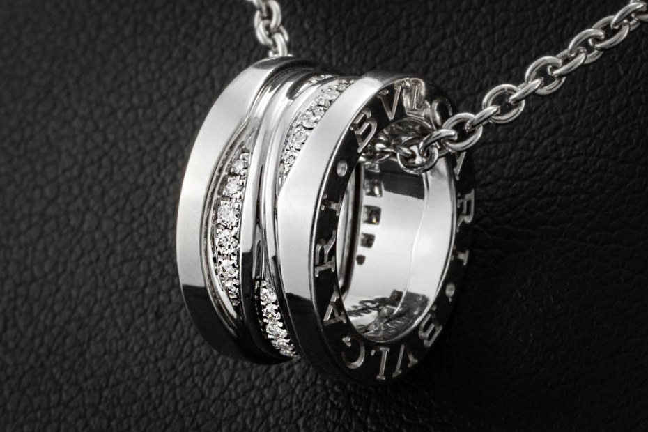 BVLGARI B.zero1 Collier Kette Design Legend Diamanten in 750er Weißgold 