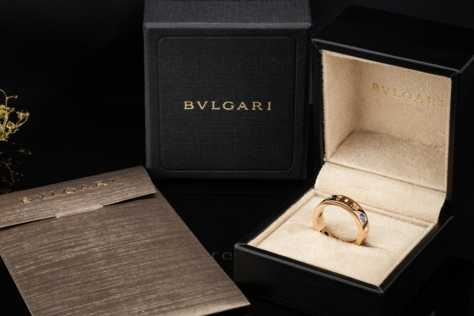 BVLGARI Roman Sorbets Ring mit Amethyst Turmalin Diamant 750er Roségold 
