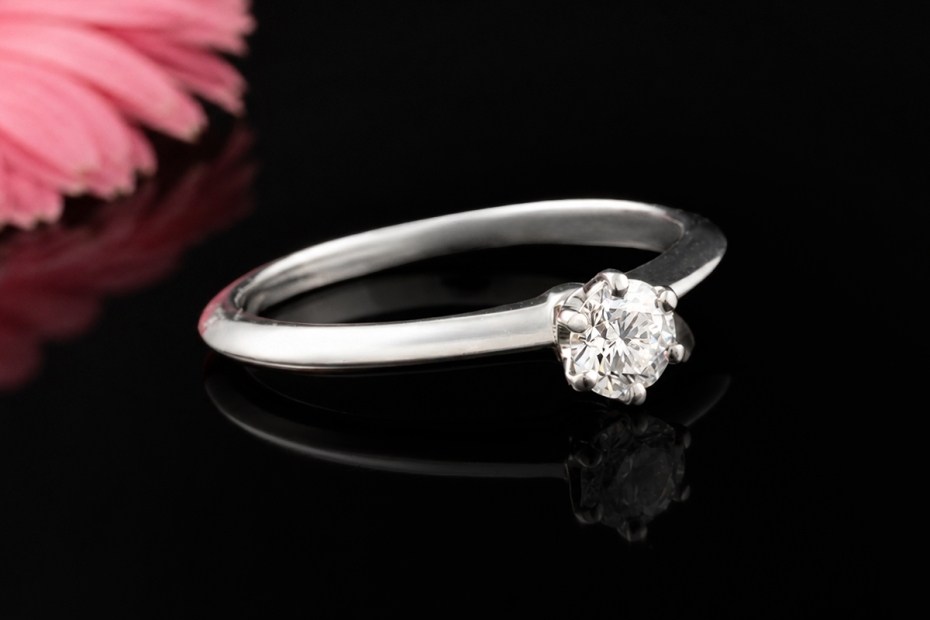 Tiffany & Co. Solitär Ring Setting mit Diamant 0,33 Ct in Platin 950 OVP 