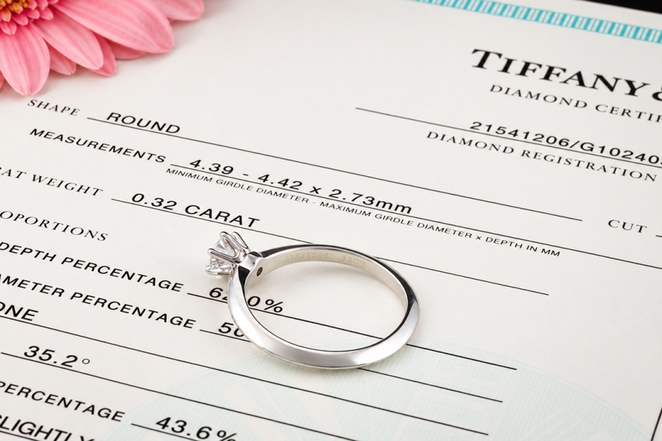 Tiffany & Co Solitär Ring Setting Diamant 0,34 Lupenrein Platin Full Set 