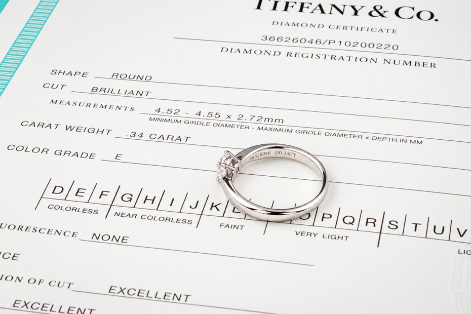 Tiffany & Co. Harmony Solitär Ring Diamant 0,34 Ct 950er Platin Full Set 