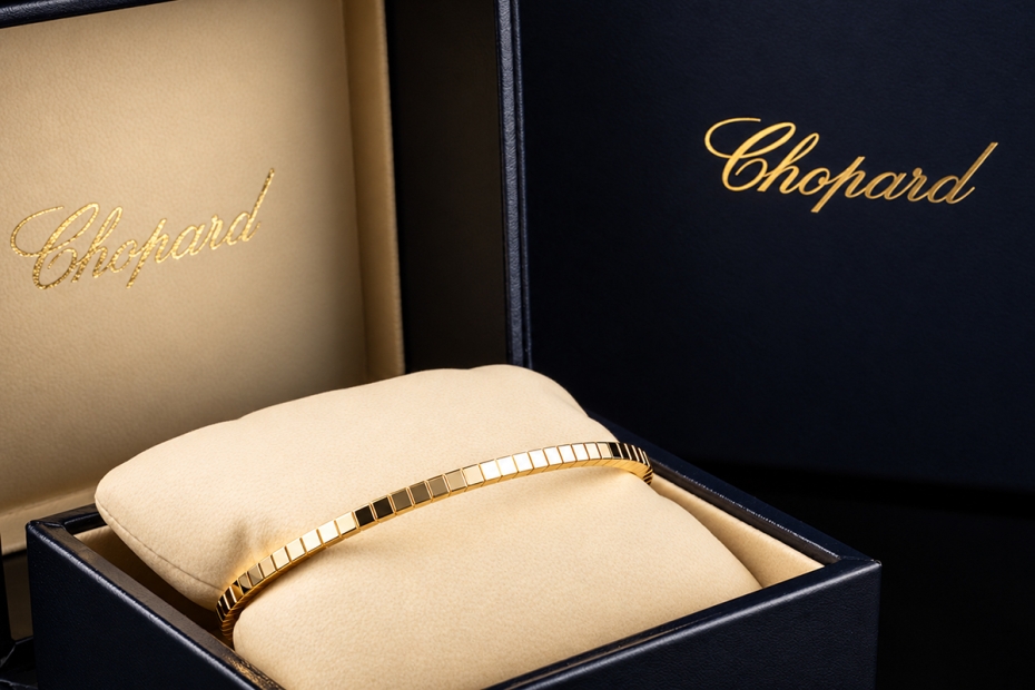 Chopard Ice Cube Armreif Armband in 750er Gelbgold Größe M Full Set Neu 
