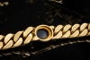 Armband Panzerarmband Saphir Cabochons Diamanten Massiv in Gelbgold 750 