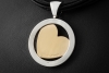 Bvlgari Tondo Heart Collier Herz Anhänger Lederkette Diamanten Gold 750 