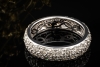 Moderner Memoire Designer Ring mit Diamanten in 750er Weißgold Größe 54 